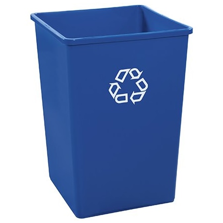 Rubbermaid Rubbermaid Square Recycling Container - 35 Gallon, Blue BUY00022347